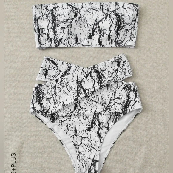 Marble Two Piece Swim - Picture 1 of 3